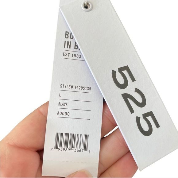 NWT 525 AMERICA BLACK HIGH NECK FUZZY CROPPED SWEATER SIZE LARGE - Picture 4 of 8